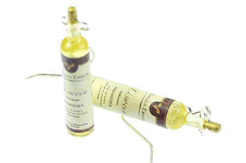 Miniblings Flaschen Weinflaschen Eiswein Ohrringe - Handmade Modeschmuck I Weißwein Flasche Mini - Ohrhänger Ohrschmuck versilbert