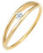 Elli DIAMONDS Ring Damen Verlobung Schlicht mit Diamant (0.06 ct.) in 585 Gelbgold