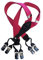 BESTRAPS® - Tirantes Hombre Vintage Sólido Elegante Tamaño ajustable Modelo 6 clips (Fucsia)