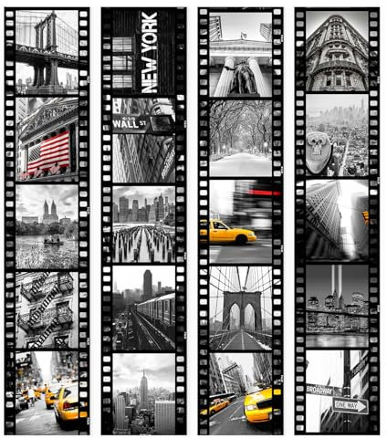 murando Papier Peint Adhésif PURO 10 m sans repetition Mural Décoration Feuille Autocollante Stickers XXL Poster Tableaux Muraux Tapisserie Photo Trompe l'oeil City Ville New York Film d-C-0001-j-b
