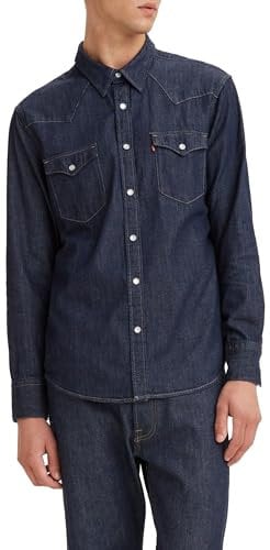 Levi's Barstow Western Standard Chemise, Indigo Rinse, M Homme