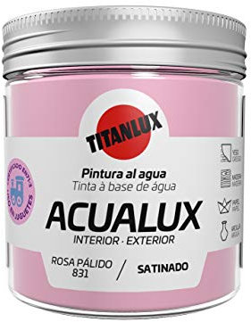 Titanlux - Acualux Satinado 75 ml (J11083175 Rosa Pálido)