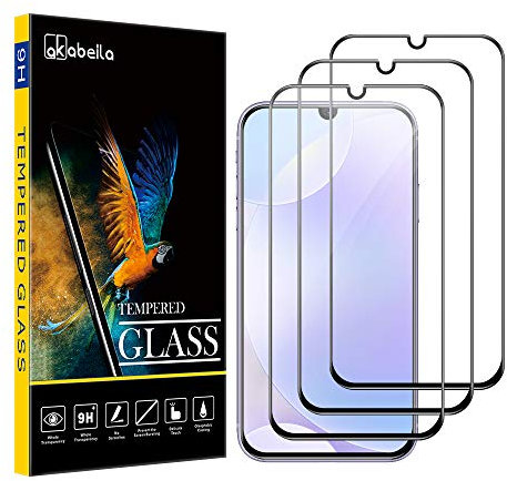 AKABEILA Vetro Temperato Xiaomi Redmi Note 9 Pro, Compatibile per Xiaomi Redmi Note 9 Pro 9S Pellicola Protettiva [3 Pezzi] [Copertura Totale] HD Anti Graffio Pellicola 9H Proteggi Schermo,Nero