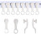 Curtain Glider Hooks White Plastic Curtain Hook for Curtain Rail Track, Pack of 50…