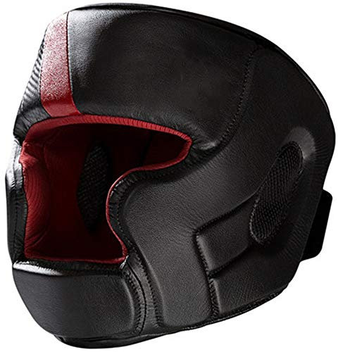 ChengBeautiful Boxhelm Boxing Kopfschutz Vollständig geschlossen MMA Kampf Protektoren Muay Thai Boxen Sanda Kopfbedeckungen (Farbe : Red, Size : One Size)