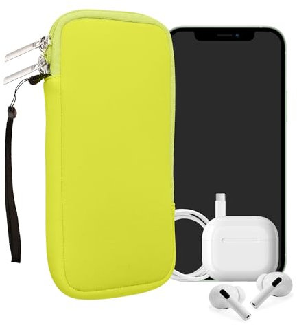 kwmobile Housse Universelle Smartphone - Pochette de Protection 17,2 x 8,4 cm pour téléphone Portable XL - 6,7/6,8 en néoprène Jaune