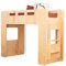 SMARTWOOD Mimi A Hochbett 90x200 mit Lattenrost und Rausfallschutz - Holz Kinderbett für Jungen und Mädchen - vielseitiges Montessori Bett Mit Rausfallschutz und Lattenrost 200x90 - Naturalholz