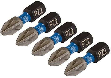 Draper 04951 PZ-Type Impact Screwdriver Bits, No.2 x 25mm (Pack of 5)