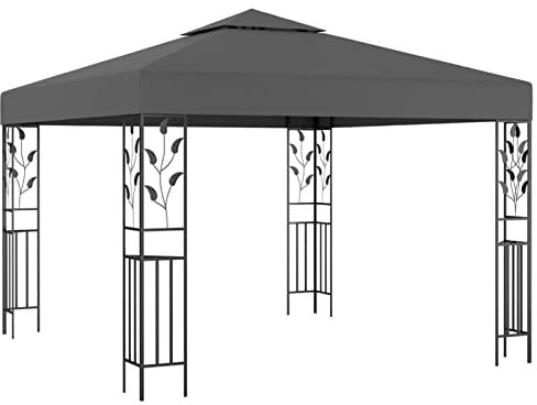 ZHOUMIN Hot Tub Sun Canopy Patio Awning Gazebo 3x3 m Anthracite