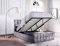 Home Treats Crushed Velvet Ottoman Storage Bed Frame With Gas Lifting Under Bed Storage (No Mattress, Single)