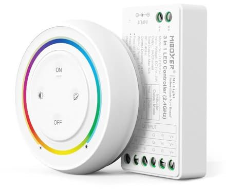 LIGHTEU®, Milight Miboxer 2,4 GHz 3 in 1 LED Streifen Controller Kits RGB RGBW RGBCCT DC12V/24V Ausgang Max. 12A, FUT037SA+