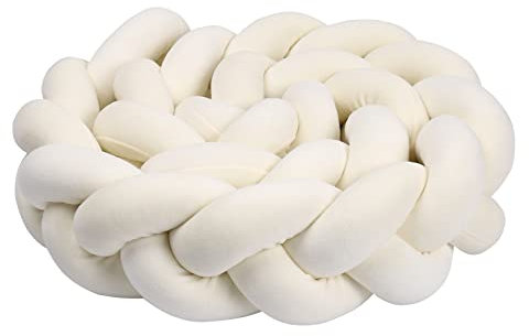 Geflochten Knotenkissen für Wohndekoration (Cremeweiß 13,420cm)