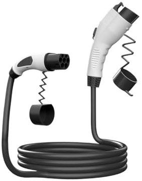 EV charger cable Sae J1772 Extension Cable 32A 16A Female To Male Plug For Vehicle Charging Station Type1 To Type2 Single Phase EV Cable (Color : 3.7KW 16A 1Phase)