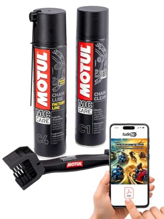 Pack De Limpieza Y Engrase para Cadenas De Moto Line (C1+C4) + Un Exclusivo Libro Pdf sobre Motos Escrito por El Tudetic Team TUDETIC-PDF-109919