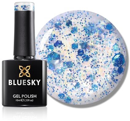 Bluesky Gel Nail Polish 10ml, Aqua Lagoon - SPZ07, Blue Gel Nail Polish for 21 Day Manicure, Professional, Salon & Home Use, Requires Curing Under LED UV Nail Lamp
