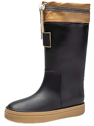 Generico Basse Donna Eleganti Scarpe Bianche Scarpe Corsa Scarpe Casual Antiscivolo da Pioggia da Donna Stivaletti a metà Polpaccio Scarpe Casual da Donna Basse Donna Eleganti Scarpe (Brown, 38)