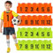 Fußball-Lätzchen, Sport-Trainings-Netz-Lätzchen für Kinder, wendbar, nummeriert, für Fußball, Basketball, Fußball, Volleyball, Grün und Orange, 12 Stück, Orange/Grün, Einheitsgröße