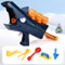 GUSHE Hai-Schneeball-Werfer, Schnee Spielzeug Kinder, Hai-Schneeball Pistole, Schneeball Kanone Spielzeug, Winter Schneeballmacher, Outdoor Schneeball Maker Spielzeug für Kinder Jungen Mädchen