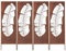 Kapaga - Lot de 4 Brise-vues en Métal Corten 160 x 50 cm - Effet Rouillé - Paravent Rustique pour Jardin - Panneaux de Protection Extérieurs - Élément Décoratif de Jardin - Clôture Déco (Ajouré)