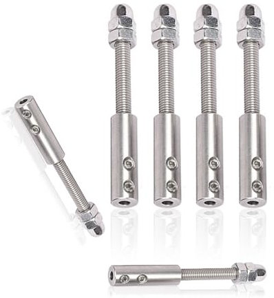 6 Pièces Tendeur Cable Inox pour Cable Inox 4mm, Vis de borne de câble métallique, En acier inoxydable, pour la fixation de la tensionTendeur de Câble Métallique