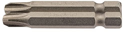 Draper 64241 No.3 1/4 Hex Cross Slot Insert Bit 50mm Long (2 Piece)