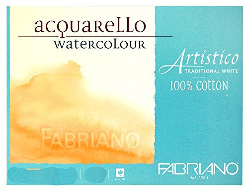 Fabriano Artistico Aquarellpapier, 136 kg, Kaltpresse, 55,9 x 76,2 cm, traditionelles Weiß, 10er-Pack