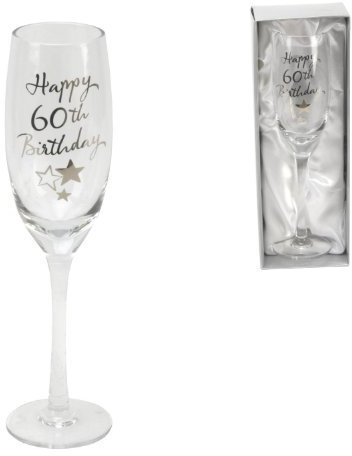 Juliana Happy 60th Birthday Champagne Glass Flute in Gift Box G31860