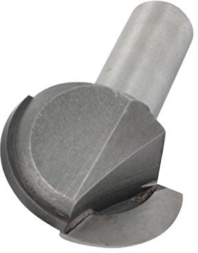 sourcing map 1/2x1-1/4 2 Flutes Round Nose Router Bit Cutting Tool Silver Tone