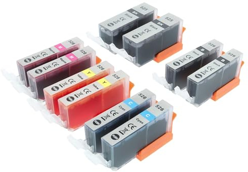vhbw 10x Tintenpatronen kompatibel mit Canon Pixma MG5150 | IX6550, MG5200, IP4950, MG5100, IP4900, IP4850, IP4800 Drucker + Chip (Kompatibel)