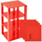 Premium Red Stackable Base Plates - 4 Pack 6 x 6 Baseplate Bundle with 30 Red New and Improved 2 X 2 Stackers - Compatible with All Major Brands - Tower Construction