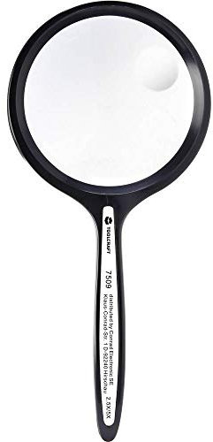 TOOLCRAFT 1311517 Handlupe Vergrößerung: 2,5 x, 5 x Linse: (Ø) 50 mm