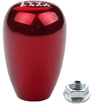 DEWHEL JDM Racing - Pomo de palanca de cambios manual tipo R estilo R de 6 velocidades 6MT para Civic S2000 Integra (rojo)