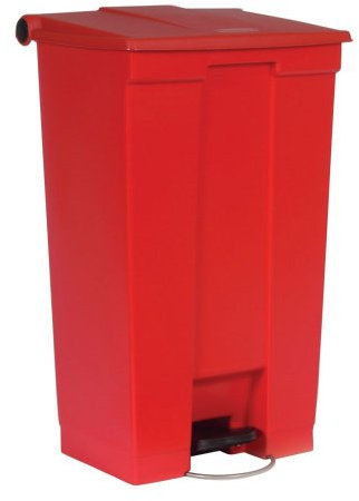 Rubbermaid Commercial Products Step-On Container Mobile 87 Litre Red FG614600RED