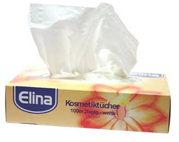 Elina Kosmetiktücher 100er 2lagig, Weiss
