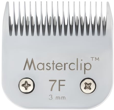 Masterclip Dog Clipping Blade A5 Clipper Blades 50F 40F 30F 15F 10F 9F 7F 7 5F 5# 4F 4# 3F 3# 2F 2# 5/8N Toe Blade Compatible Oster Andis (7F)