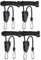 iPower 6mm Gewichtskapazität, Outdoor-Kletterseil, 2,4 m Lang Verstellbar Schwerlast Outdoor Seil Clip Kleiderbügel,Festmacherleine,Allzweckseil, Strick,Leine,Flechtleine,136 kg Tragkraf,2-Paar