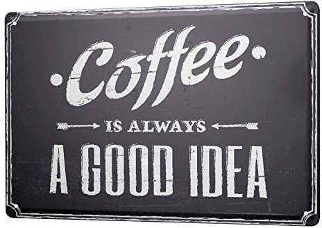 Blechschild Vintage Retro Metallschild Wandschild Blech Poster Kaffee Cafe Bar Gute Idee
