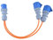 16 AMP to 2x 16 AMP Sockets 240V 2 Way Orange Power Splitter Generator Power Distribution Caravan Hookup 16A