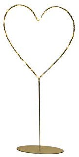 Konstsmide 1219-883 LED Herz Deko-Base, Metall, gold