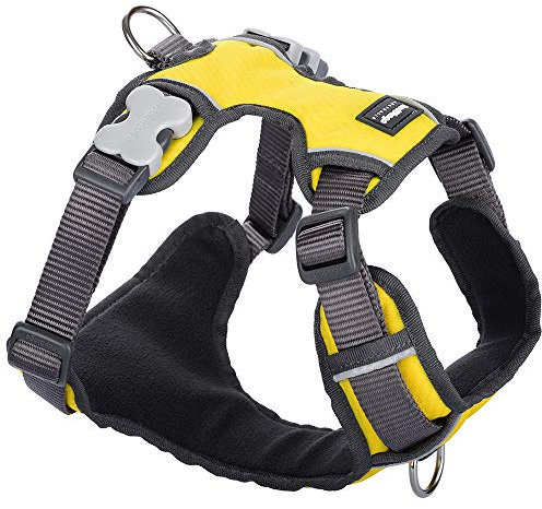 Red Dingo Hundegeschirr, gepolstert, für große Rassen, verstellbare Passform, Größe L, Gelb, L