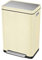 EKO X Cube Pedal Bin 20+20 Litre, Large Rubbish & Recycling Bin, Perfect for Home & Workplaces, Cream