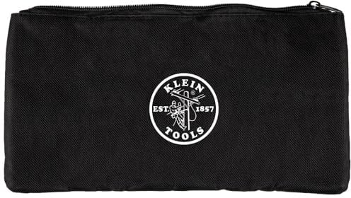 Klein Tools VDV770-500 Nylon Zipper Pouch, Divided Zip Black Bag, Various Use Including for Tone and Probe Kit No VDV500-820