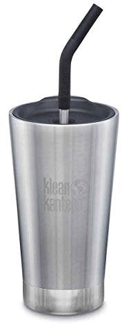 Klean Kanteen Classic Botella, Unisex Adulto, Acero Inoxidable Cepillado, 473ml