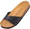 Palado Pantoletten Damen Malta Matt – gefertigt in Spanien – Veloursleder-Decksohle – matte Oberfläche – Weichfußbett für besten Komfort Schwarz UK6 - EU39