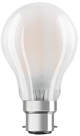 OSRAM Ampoule LED B22d, Blanc chaud 2700 K, Ampoule LED équivalent à 60 W, Ampoule dépolie Classique