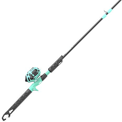 Zebco Kids Rambler Spinnrolle und Angelrute Combo, 160 cm, 2-teilige Angelrute, Größe 30, wechselbar, rechts- oder linkshändiges Einholen, vorgespult mit 3,6 kg Zebco Cajun-Schnur