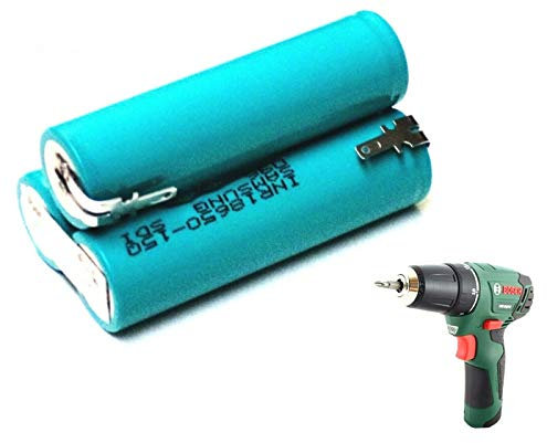 HKM Ersatz Akku für Bosch PSR 10,8 V -Li - 1,3 Ah Samsung m. Faston Stecker