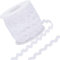 GORGECRAFT 25m Rick Rack Trim Ribbon Wave Nähen Biegen Fransen Trim 5mm Zackenlitze Zick-Zack-Band Zum Nähen S Form Wellenförmiges von Blumen Machen Hochzeit Spitzenband Handwerk (Weiß)