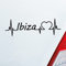 Hellweg Druckerei Auto Aufkleber Ibiza Puls Herzschlag Fun Sticker Heckscheibenaufkleber Autoaufkleber mit Insel Motiv