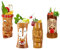 Tiki Mugs Set – Bicchierini Tiki Set di 4 – Tiki Mug – Bicchieri da Cocktail – Cocktail Tiki – Ottimo per Bar – Tazze in Ceramica – Tiki Drinks – Cocktail Glasses – Cocktail Party,Q1